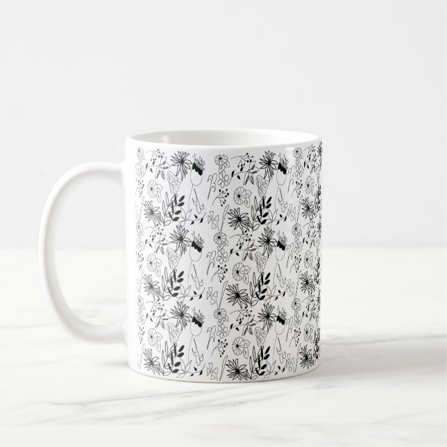 Auffallende monochrome Tea-Tasse Kaffeetasse (Links)