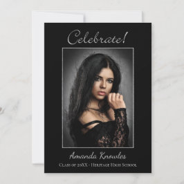 Auffallende Partei für das Schwarze und Weiße Foto Einladung