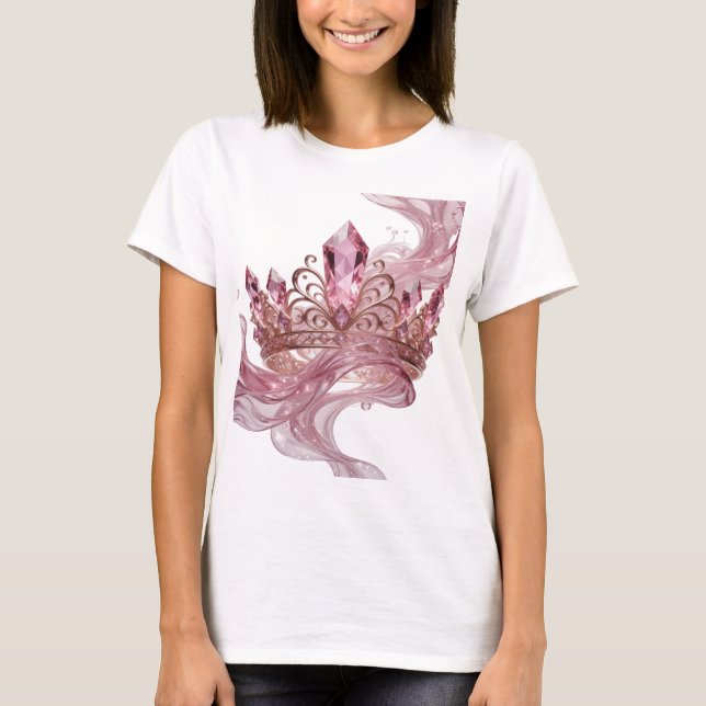 Auffallender Silber-PRINCESS CROWN Statement-Schmu T-Shirt (Vorderseite)