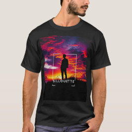 "Auffallender Silhouette Sonnenuntergang T - Shirt