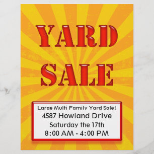 Auffallender Yard Sale Flyer