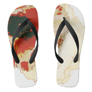 auffallendes Blumenpaar Flip Flops