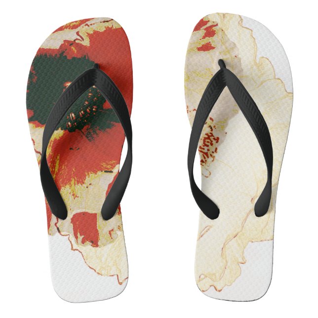 auffallendes Blumenpaar Flip Flops (Fußbett)