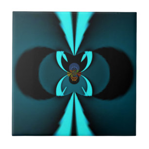 Auffallendes Design für Cyan und Black Vector Fliese