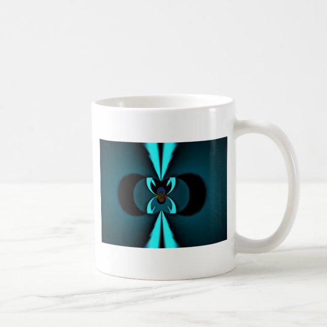 Auffallendes Design für Cyan und Black Vector Kaffeetasse (Rechts)