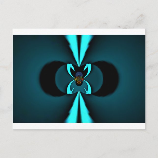 Auffallendes Design für Cyan und Black Vector Postkarte (Vorderseite)