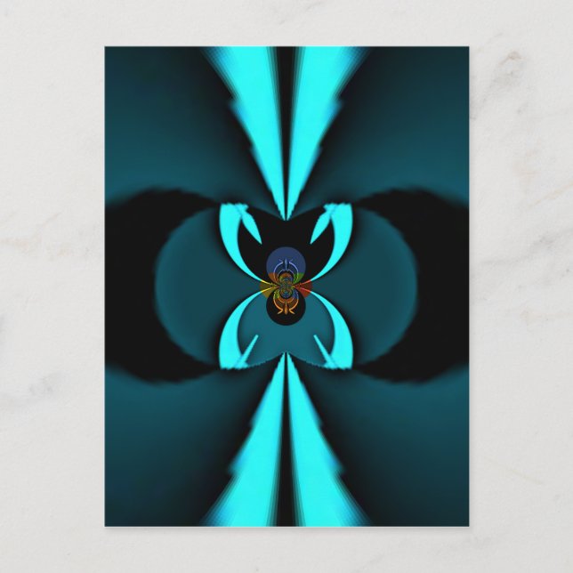 Auffallendes Design für Cyan und Black Vector Postkarte (Vorderseite)