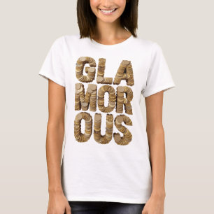 Auffallendes Gold GLAMOROUS Design T-Shirt