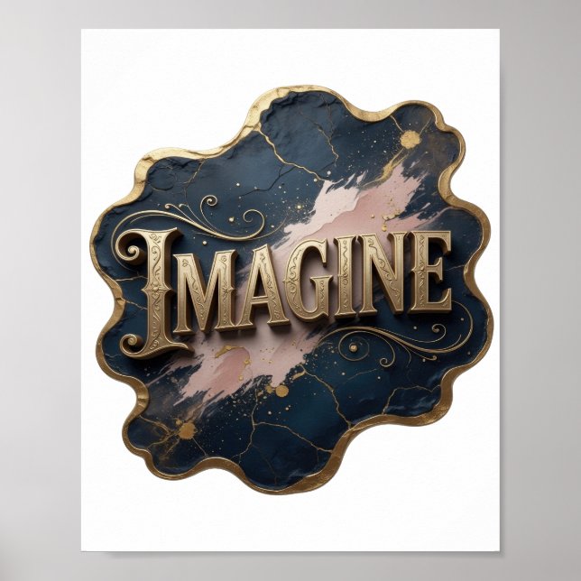 Auffallendes Gold IMAGINE Poster (Vorne)