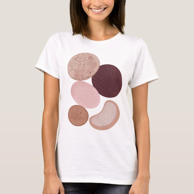 Auffallendes Grau ABSTRACT ART Grafikdesign T-Shirt (Vorderseite)