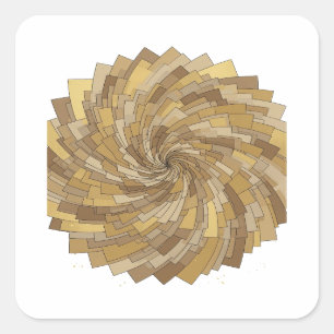 Auffallendes graues abstraktes Sticker-Kunstwerk Quadratischer Aufkleber