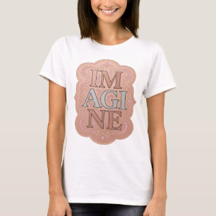 Auffallendes graues IMAGINE künstlerisches Motiv T-Shirt