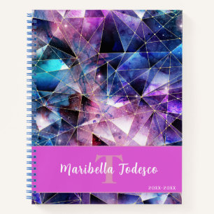 Auffallendes Multicolor-Edelstein-Gold Notizbuch