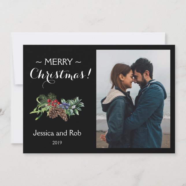 Auffallendes Schwarzes WeihnachtsFoto (Vorderseite)