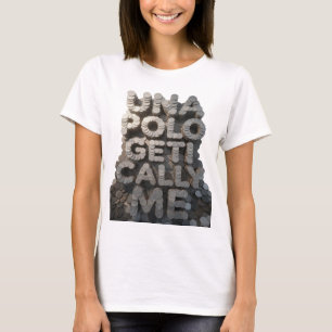 Auffallendes Silber UNVERBLÜMT ICH Druck T-Shirt