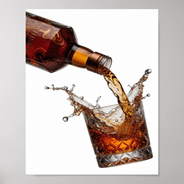 Auffallendes Silber WHISKY Poster (Vorne)