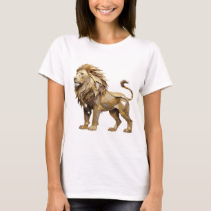 Auffallendes silbernes LION KING modernes Design T-Shirt