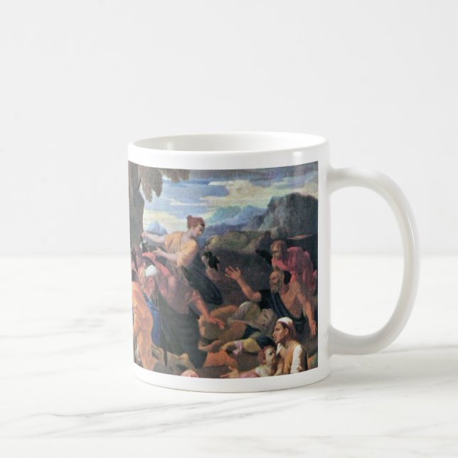 Auffallendes Wasser Moseses vom Felsen durch Tasse (Rechts)