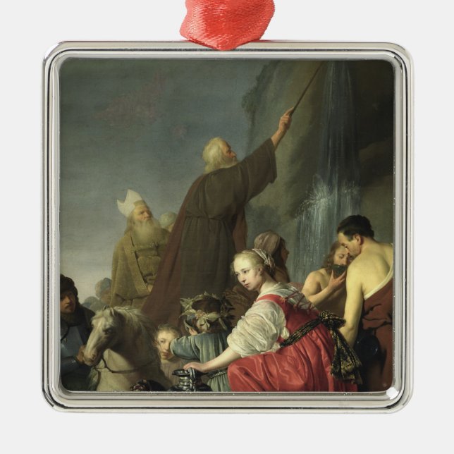 Auffallendes Wasser Moseses vom Felsen Silbernes Ornament (Vorne)