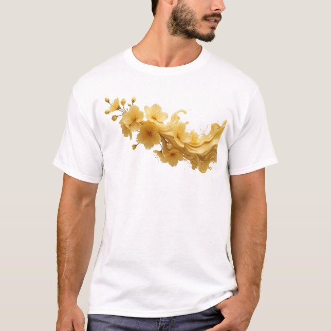 Auffällige ABSTRACTE BLUMEN Kunst T-Shirt (Vorderseite)
