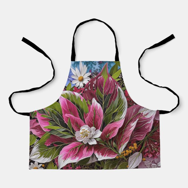 Auffällige Blumen Schürze (Vorderseite)