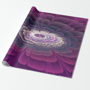 Auffällige Blumenfarbige Abstrakte Fraktal-Kunst Geschenkpapier