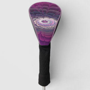 Auffällige Blumenfarbige Abstrakte Fraktal-Kunst R Golf Headcover