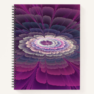 Auffällige Blumenfarbige Abstrakte Fraktal-Kunst R Notizbuch