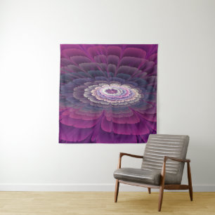 Auffällige Blumenfarbige Abstrakte Fraktal-Kunst R Wandteppich