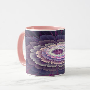 Auffällige Blumenfarbige abstrakte Fraktalkunst Ro Tasse