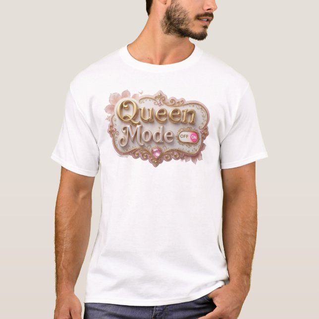 Auffällige QUEEN MODE Kunstkomposition T-Shirt (Vorderseite)