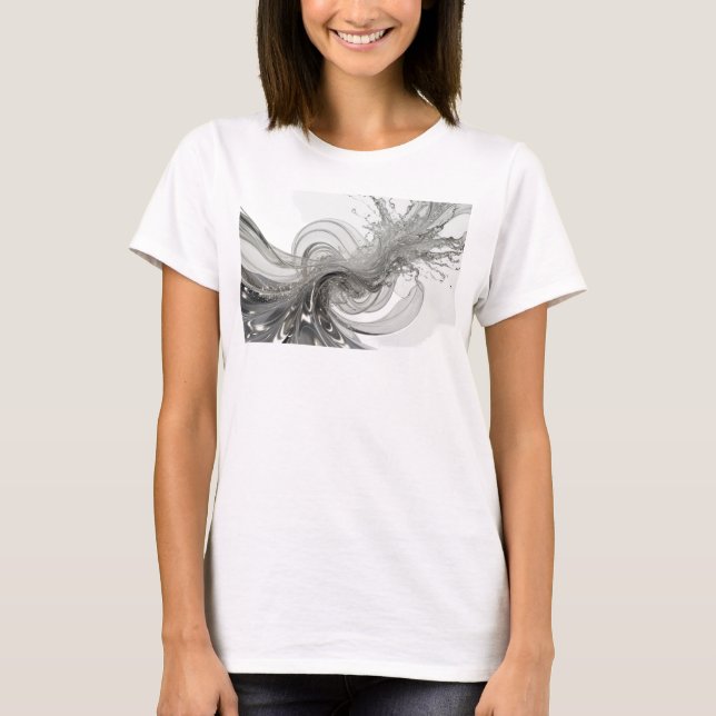 Auffälliger roter ABSTRACT ART Kunstdruck T-Shirt (Vorderseite)