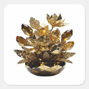 Auffälliger Silber-Kunst-Aufkleber Quadratischer Aufkleber