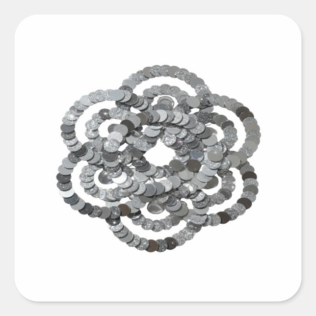 Auffälliger Silber SILVER COINS Craft Aufkleber (Vorderseite)