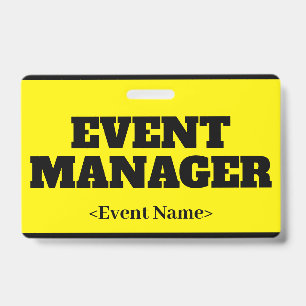 Auffälliges "EVENT MANAGER"-Abzeichen Ausweis