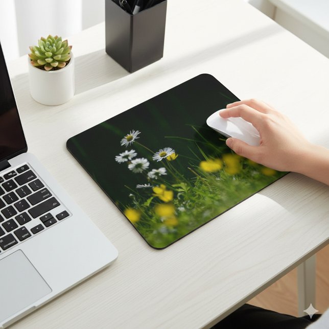 Auffälliges Gänseblümchen-Mauspad für das Büro Com Mousepad (Eye Catching Daisy Flower Mouse Pad for Office Comfort)