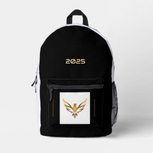 Auffälliges Gold Adler gedrucktes Bild 2025 Benutz Bedruckter Rucksack