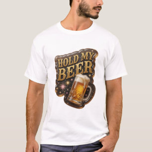 Auffälliges HOLD MY BEER-Shirt-Design T-Shirt