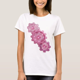 Auffälliges Pink PINK GETRIEBE ICONS Grafik T-Shir T-Shirt