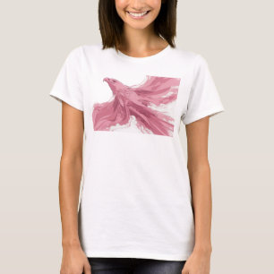 Auffälliges rosa abstraktes Adler-Grafikdesign T-Shirt
