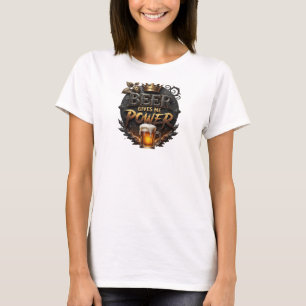 Auffälliges Rosa BIER GIBT MIR KRAFT T-Shirt