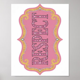 Auffälliges rosa RESPEKT-Zitat-Design Poster