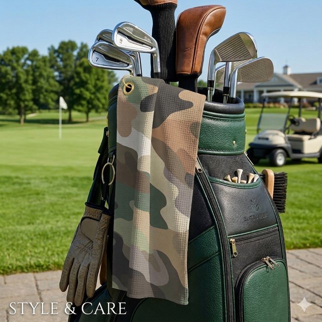 Auffälliges Tarnmuster Stylisch Golfhandtuch (Eye Catching Camouflage Print Stylish Golf Towel)