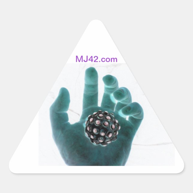 Auffinden eines Griff nach der Wahrnehmung Dreieckiger Aufkleber (Vorderseite)