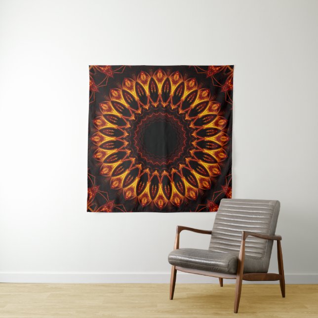 Aufflackern-Mandala Wandteppich (Beispiel)