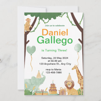 Aufforderung an die Tiere zum Geburtstag Feiertagskarte