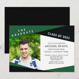 Aufforderung zum Abschluss des geometrischen grüne Einladung