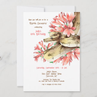 Aufforderung zur Begegnung mit Reptilien Einladung