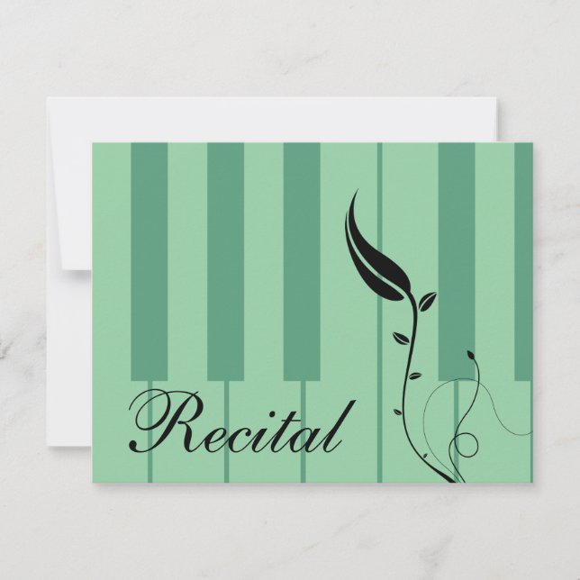 Aufforderung zur Erwägung von Piano Einladung (Vorderseite)