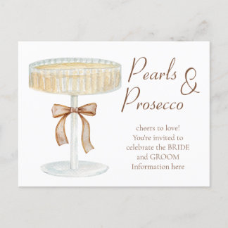 Aufforderung zur Liebe von Perlen und Prosecco-Bra Postkarte